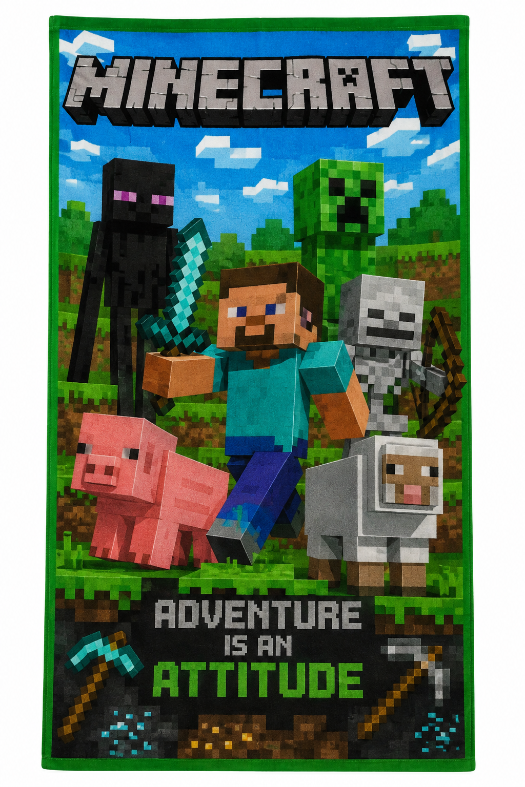 Minecraft Adventure Bath Towel