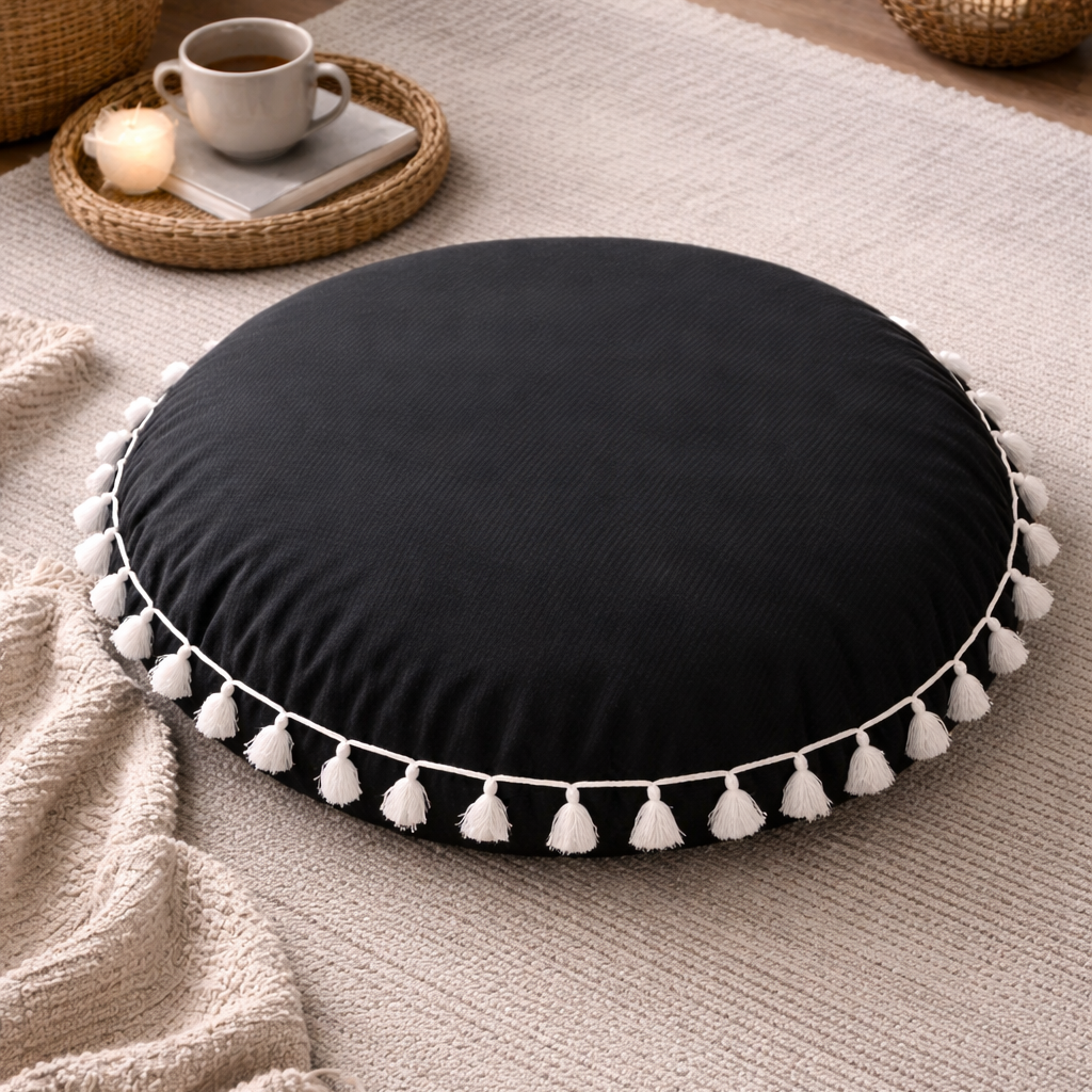 Midnight Stripe Floor Cushion