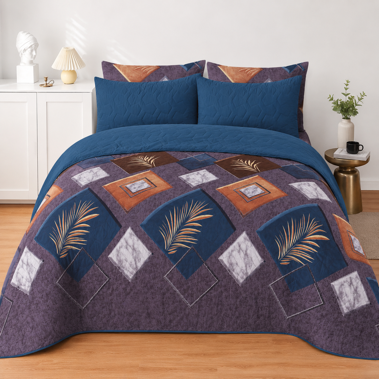 Midnight Geo 6 Pcs Bedspread Set