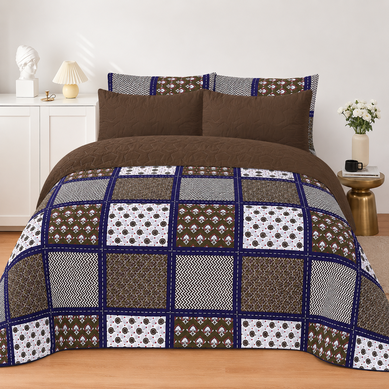 Classic Mosaic 6 Pcs Bedspread Set