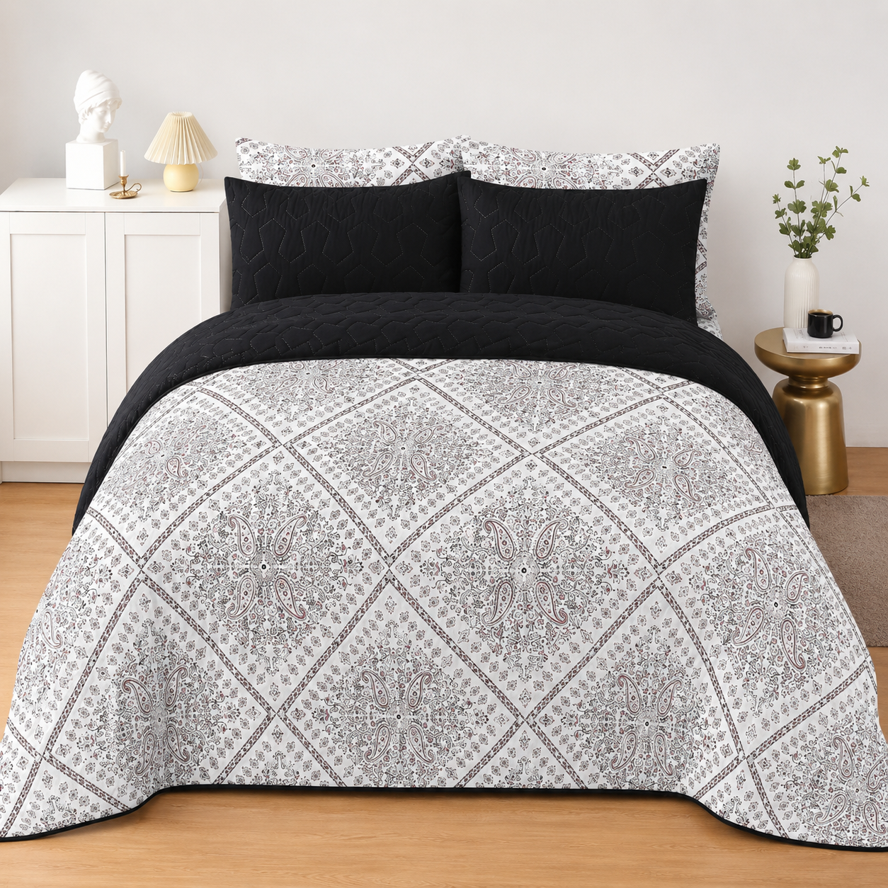 Elegant Paisley 6 Pcs Bedspread Set