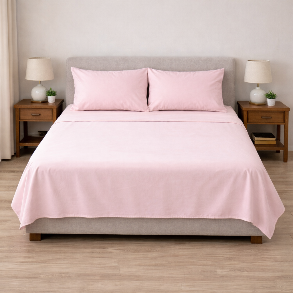 Serene Solid Bed Sheet Set