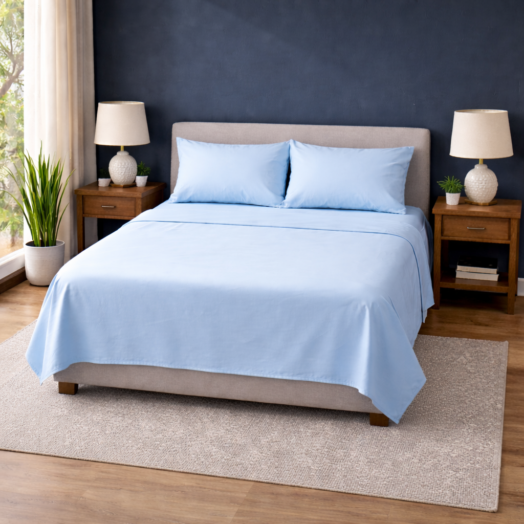 Serene Solid Bed Sheet Set