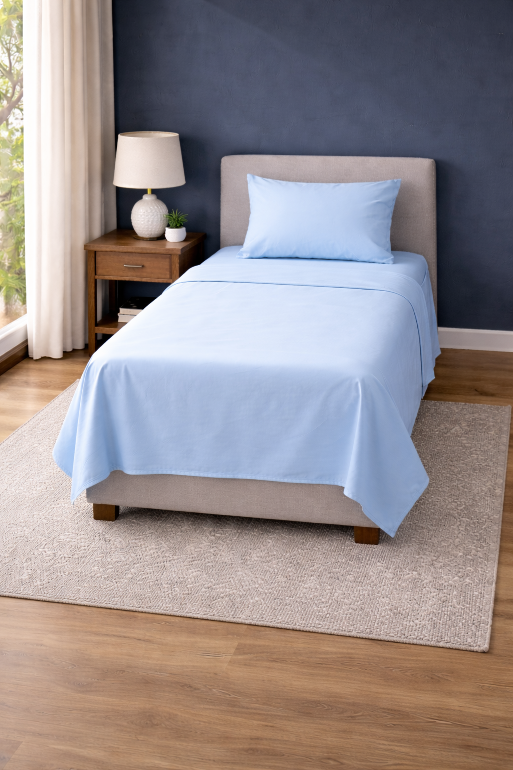 Serene Solid Bed Sheet Set