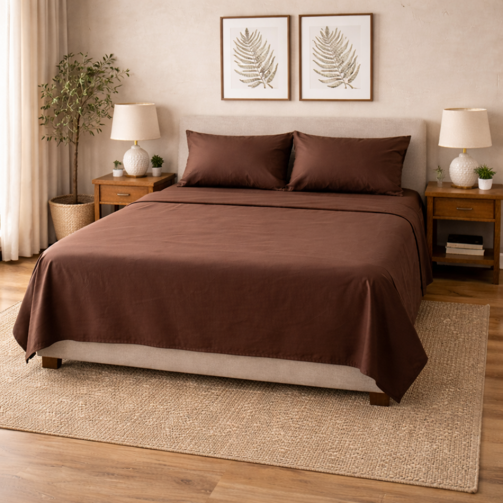 Serene Solid Bed Sheet Set