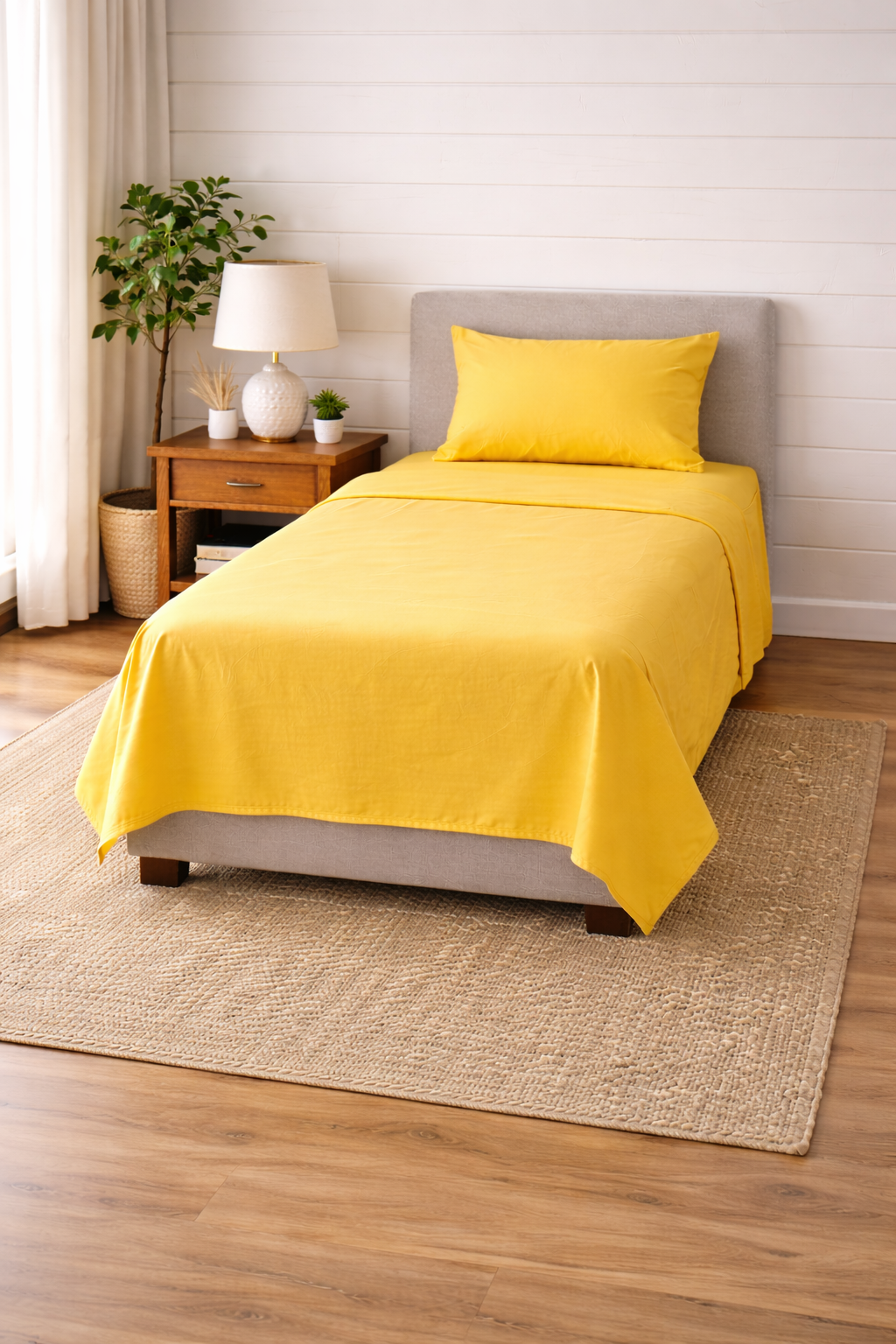 Serene Solid Bed Sheet Set