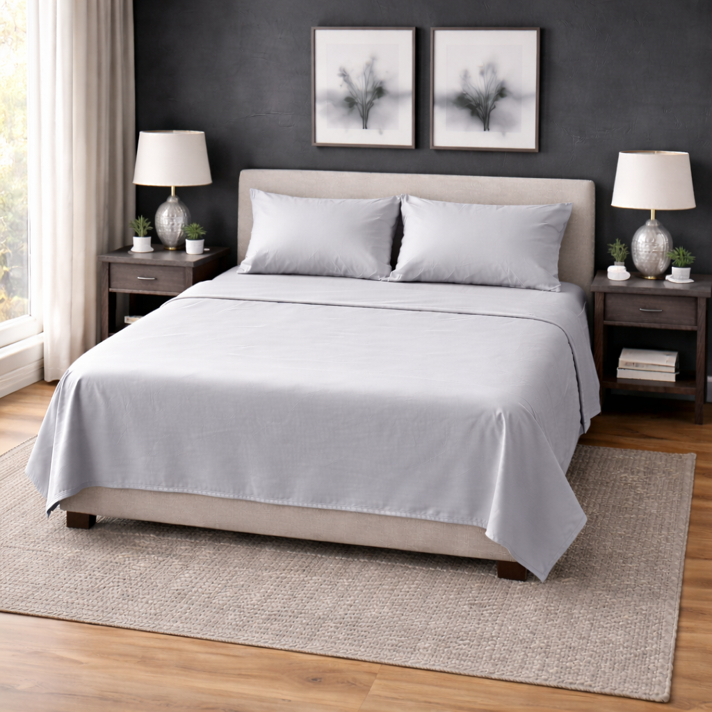 Serene Solid Bed Sheet Set