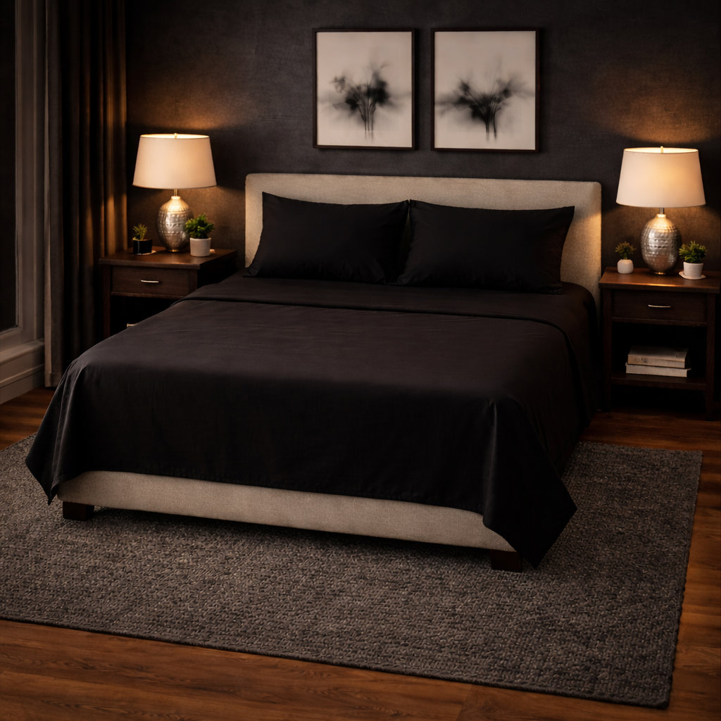 Serene Solid Bed Sheet Set
