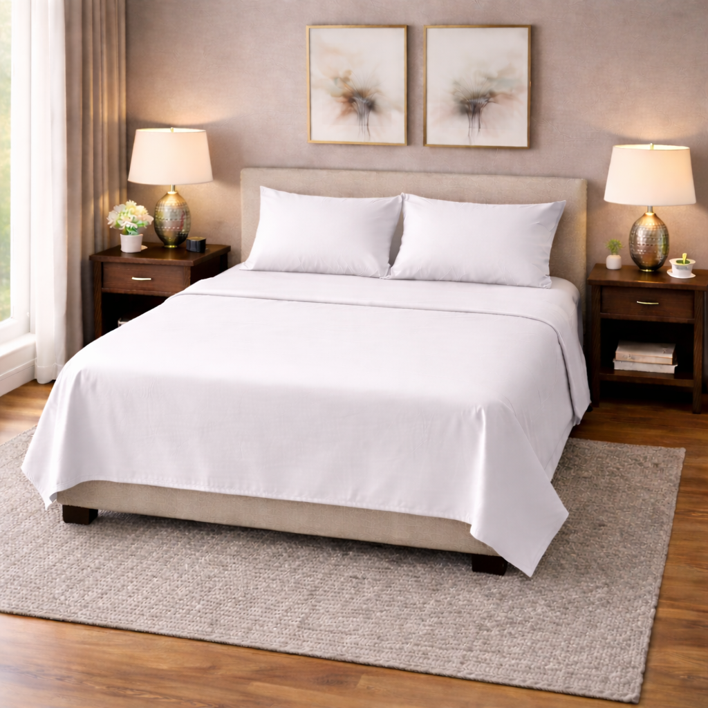 Serene Solid Bed Sheet Set