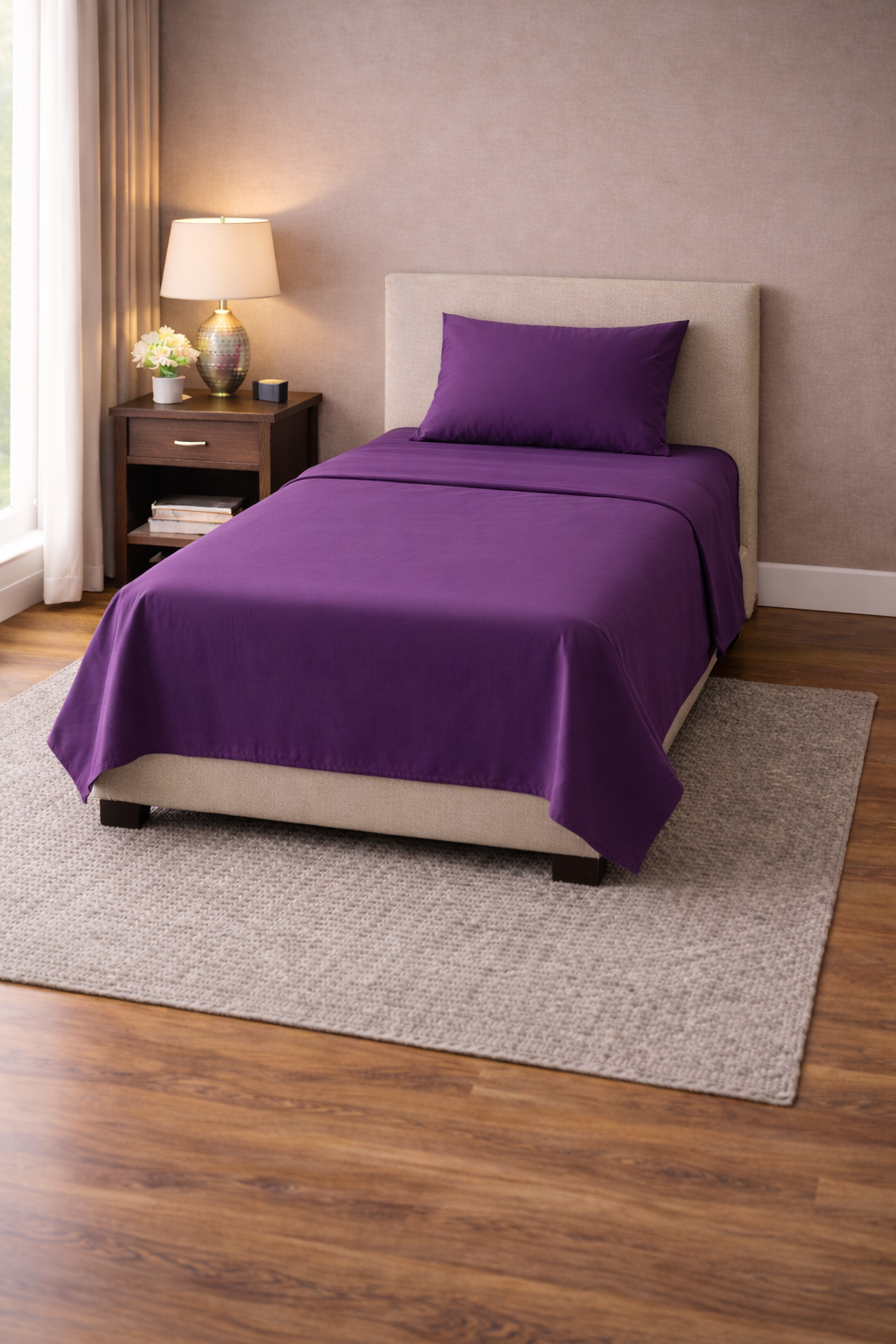 Serene Solid Bed Sheet Set