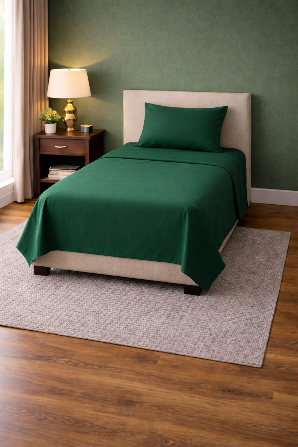 Serene Solid Bed Sheet Set