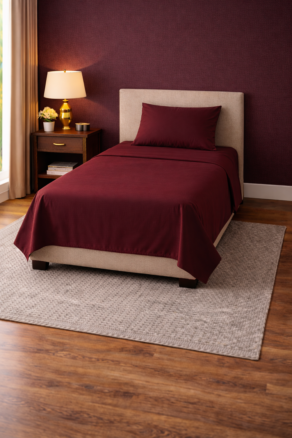 Serene Solid Bed Sheet Set