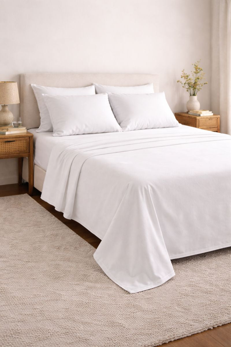 Serene Solid Bed Sheet Set